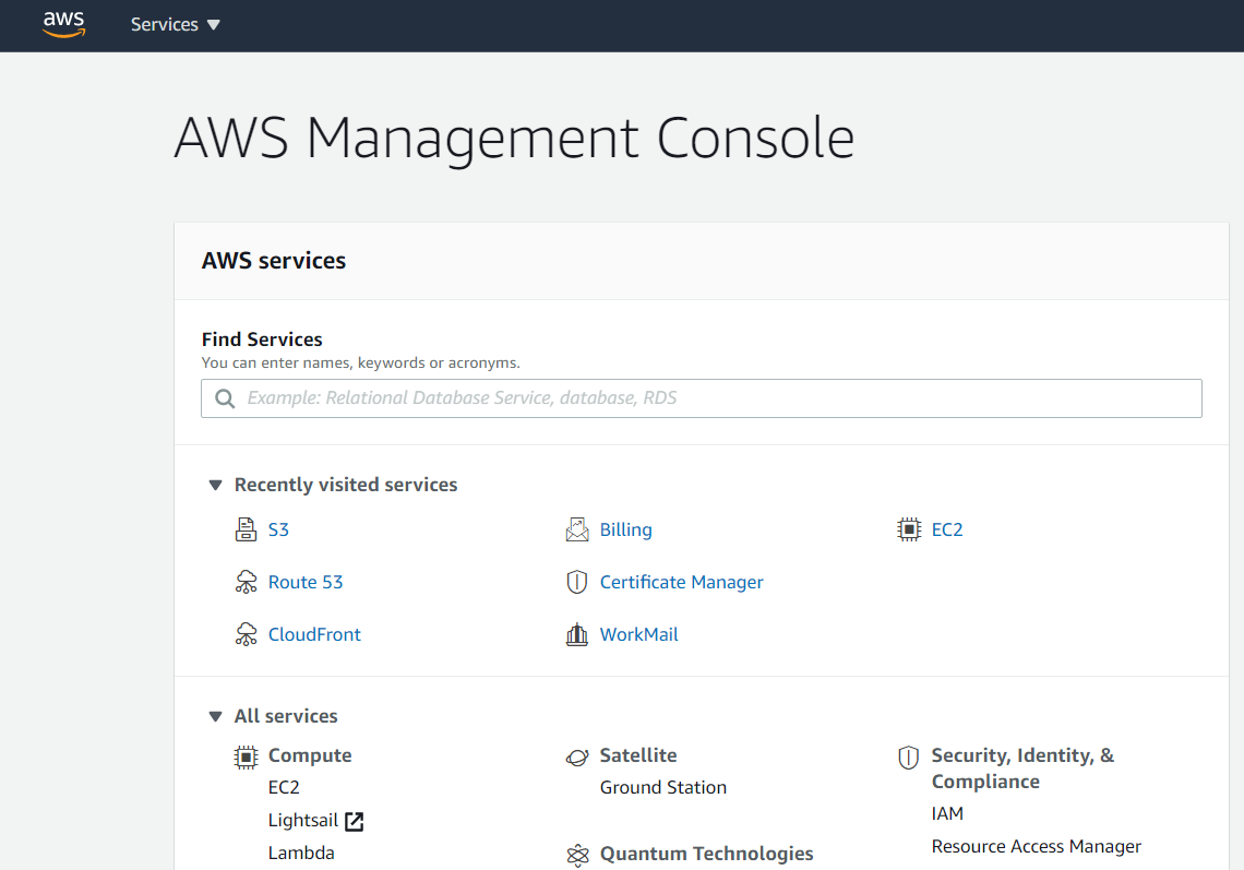 AWS Management Console