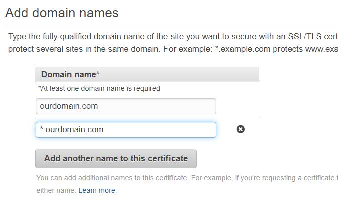Add Domain